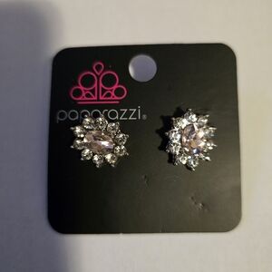 Paparazzi Pale Pink Crystal Halo Studs